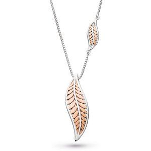 Kit Heath Blush Twin Leaf Sterling Silver Necklace